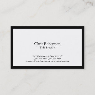 Carte de visite élégante tendance noir blanc