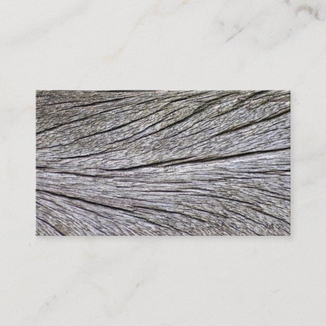 Carte De Visite Élégante texture de planche en bois pour les exper (Devant)
