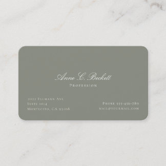 Carte de visite élégante vert sauge