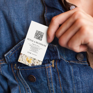 Carte De Visite Élégantes fleurs sauvages colorées personnalisent 