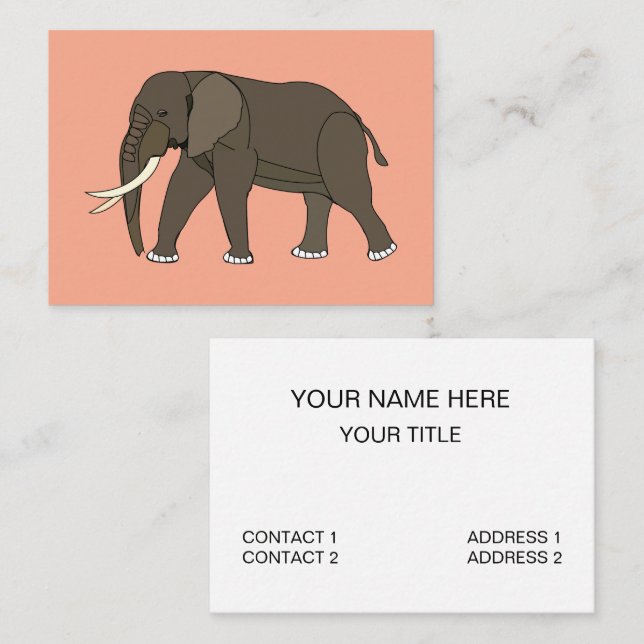 Carte De Visite Élément Animal (Devant / Derrière)