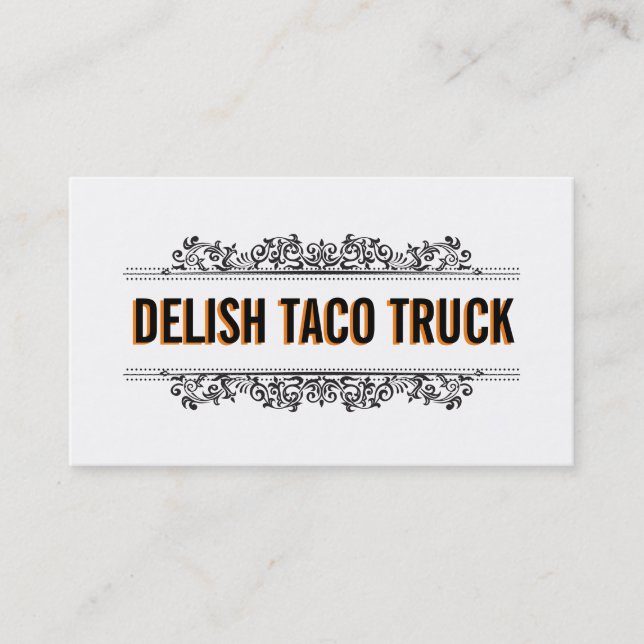 Carte De Visite Éléments naturels | Camion alimentaire (Devant)