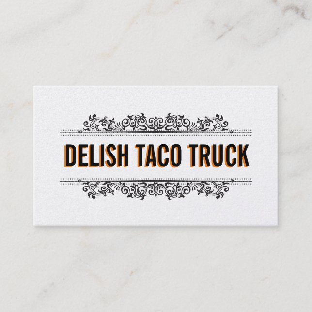 Carte De Visite Éléments naturels | Camion alimentaire (option men (Devant)