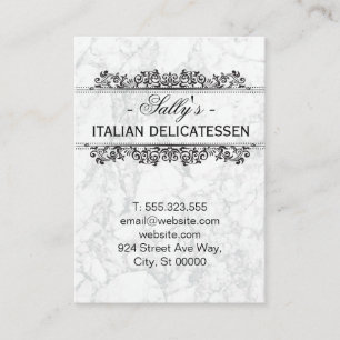 Carte De Visite Éléments naturels MARBRE BLANC