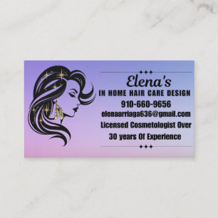 Carte De Visite Elena's In Home Hair Care