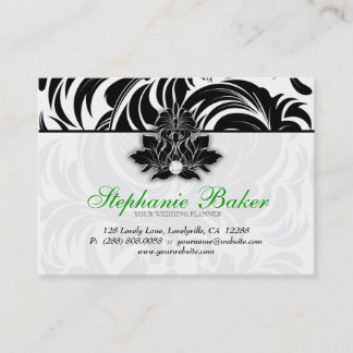 Carte De Visite Éléphant blanc 2 de chaux de diamant de noir