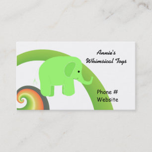 Carte De Visite Éléphant de dessin animé mignon