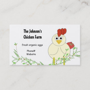 Carte De Visite Élevage de poulets