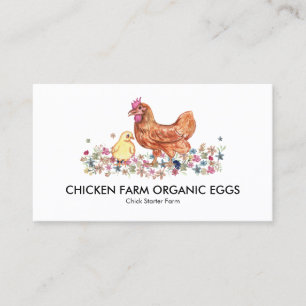 Carte De Visite Élevage de poussins de départ
