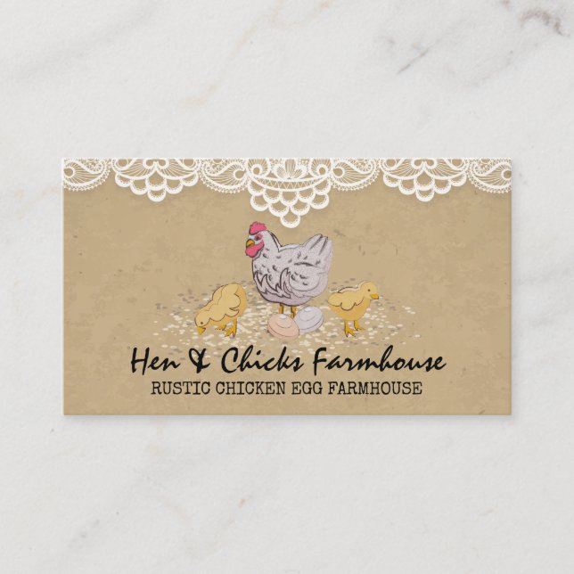 Carte De Visite Éleveur de poulets (Devant)