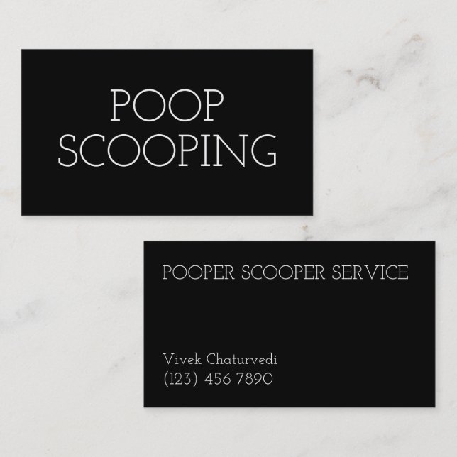 Carte De Visite Élimination des déchets d'animaux de compagnie Noi (Devant / Derrière)