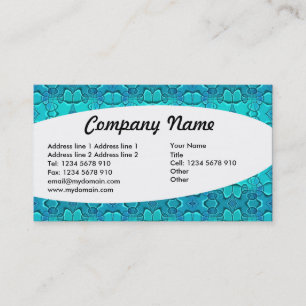 Carte De Visite Eliptique - Aqua Blue Fest