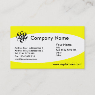 Carte De Visite Éliptique - Jaune