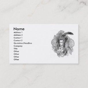 Carte de visite élisabéthain de vêtements