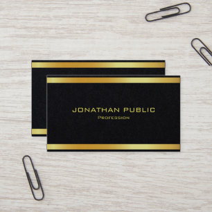 Carte De Visite Elite Black & Gold Premium Black Paper Luxuriant