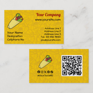 Carte De Visite Emballage sandwich Tortilla