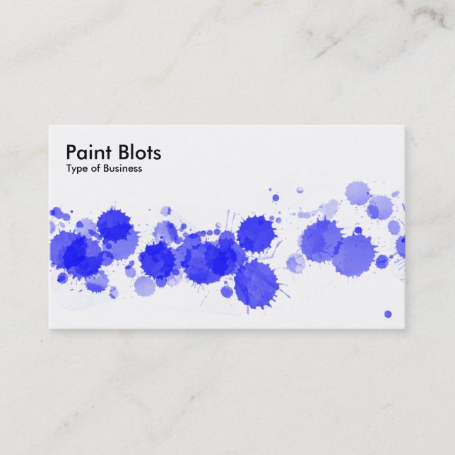 Carte De Visite Emballages de peinture - Bleu (Devant)