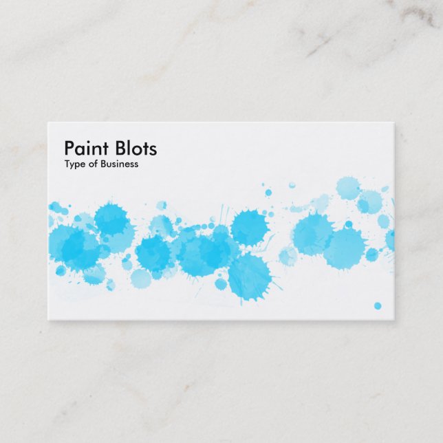 Carte De Visite Emballages de peinture - bleu ciel (Devant)