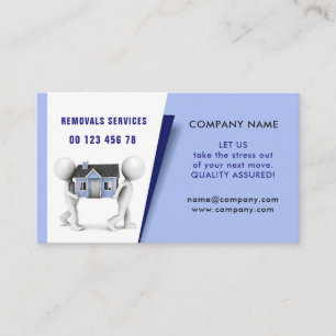 Carte De Visite Emballant et déballant le service, service de