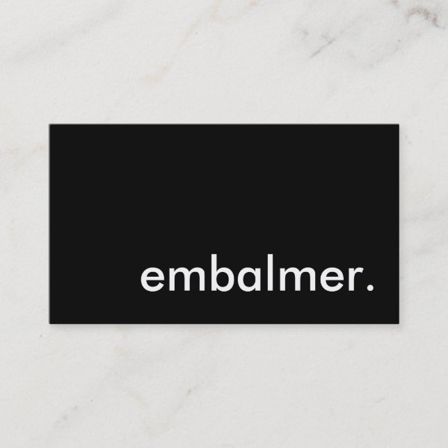 Carte De Visite embaumer. (Devant)