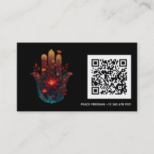 Carte De Visite Ember Lotus Conception de la main Hamsa