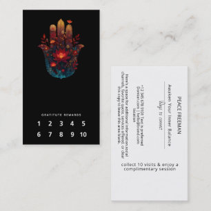 Carte De Visite Ember Lotus Conception de la main Hamsa