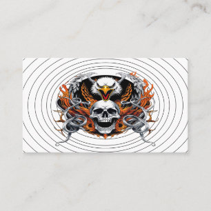 Carte De Visite Emblème de crâne d'aigle Flame Emblem avec détail 