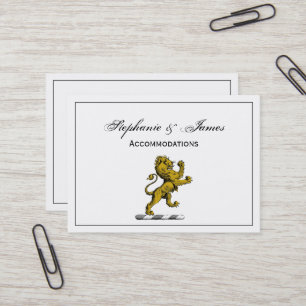 Carte De Visite Emblème de crête de lion debout héraldique C