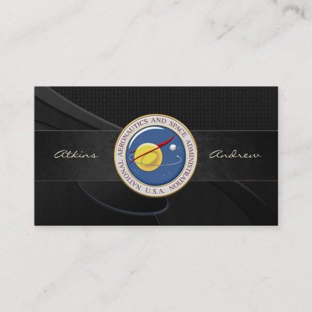 Carte De Visite Emblème de la NASA [3D] (Devant)