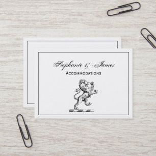 Carte De Visite Emblème héraldique du lion debout