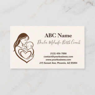 Carte De Visite Embrace de la mère Doula & Midwoman