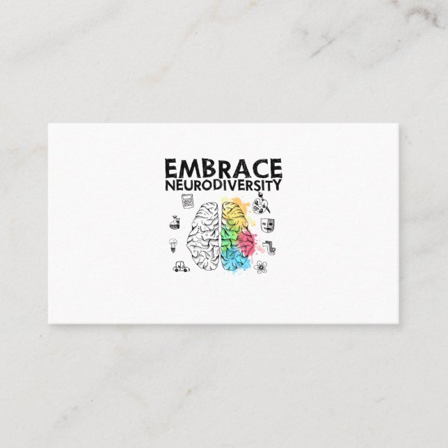 Carte De Visite Embrace Neurodiversity Autism Awareness (Devant)