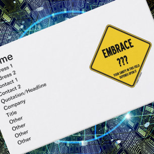 Carte De Visite Embrassez L'Incertitude Votre Sanité Dans Ce Champ