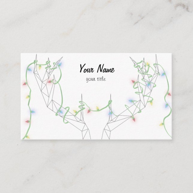 Carte De Visite Embrouillé dans les lumières de vacances (Devant)