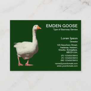 Carte De Visite Emden Goose - Forêt sombre Vert