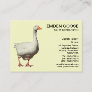Carte De Visite Emden Goose - Jaune pâle