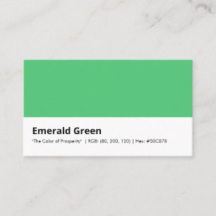 Carte De Visite Emerald Green Color Consulting Identité de marque