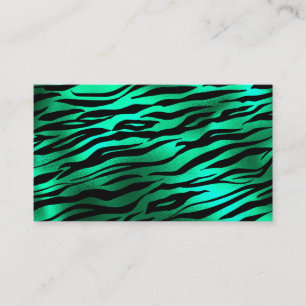 Carte De Visite Emerald Green Tiger Stripes Animaux sauvages