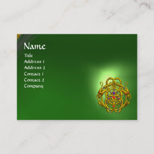 Carte De Visite Émeraude verte TWIN DRAGONS