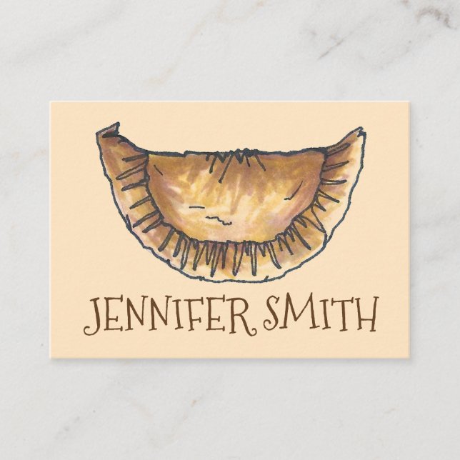 Carte De Visite Empanada personnalisée Espagnol Pâtisserie Chef Cu (Devant)