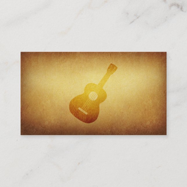Carte de visite empaqueté de musicien de guitare (Devant)