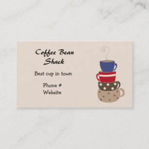 Carte de visite Empilage de Tasses à Café