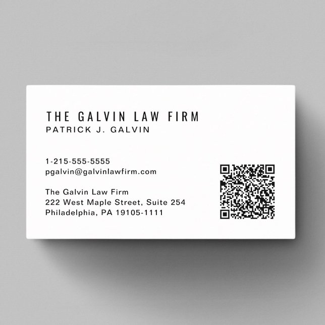 Carte De Visite Employé de la société de code QR moderne (Capture attention, make connections, and leave a lasting impression with our modern QR business card)