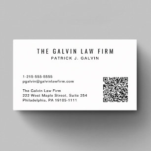 Carte De Visite Employé d'une entreprise de code QR professionnell