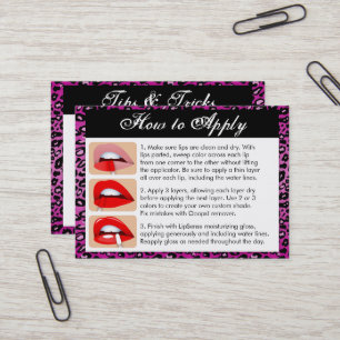 Carte De Visite Empreinte de léopard pourpre - Application de cou