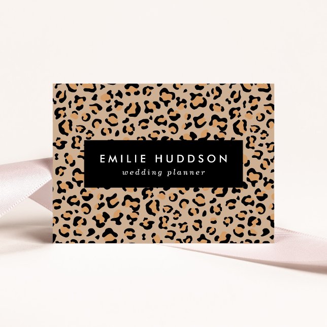 Carte De Visite Empreinte de léopard, Spots de léopard, Leopard Br (Créateur téléchargé)