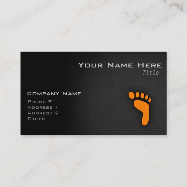 Carte De Visite Empreinte orange (Devant)