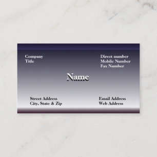 Carte de visite en acier