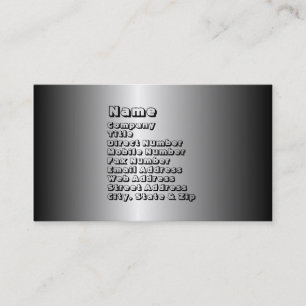 Carte de visite en aluminium