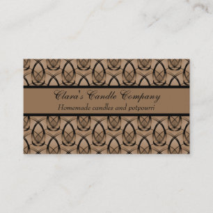 Carte de visite en avant de mode, brun chocolat